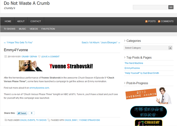 Do Not Waste A Crumb blogs about Emmy4Yvonne.com